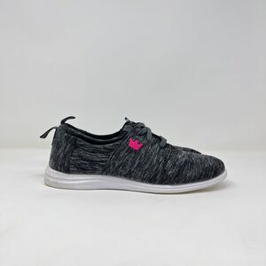 Brunswick Envy Charcoal Pink Logo Casual Lace Up Flat Sneakers Women's Size US 6